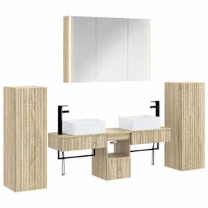 Sada koupelnového nábytku 6 pcs Dub sonoma - obrázek 2
