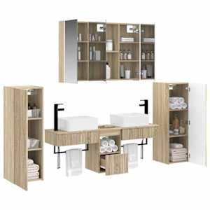 Sada koupelnového nábytku 6 pcs Dub sonoma - obrázek 3
