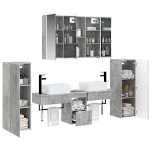 Sada koupelnového nábytku 6 pcs Betonově šedá - obrázek 3