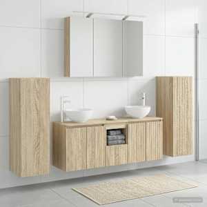 Sada koupelnového nábytku 6 pcs Dub sonoma - obrázek 1