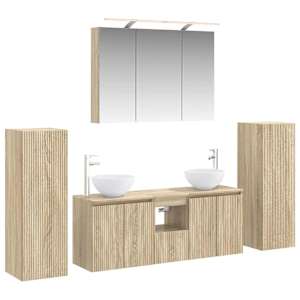 Sada koupelnového nábytku 6 pcs Dub sonoma - obrázek 2