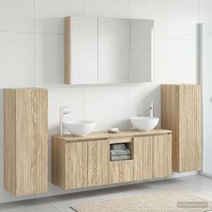 Sada koupelnového nábytku 6 pcs Dub sonoma - obrázek 4
