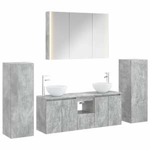 Sada koupelnového nábytku 6 pcs Betonově šedá - obrázek 2