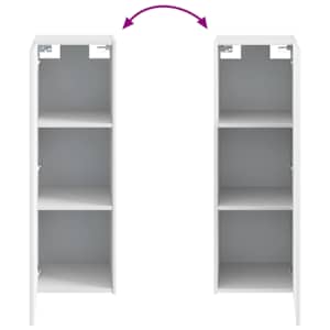 Sada koupelnového nábytku 6 pcs Bílá Kompozitní dřevo a sklo - obrázek 14