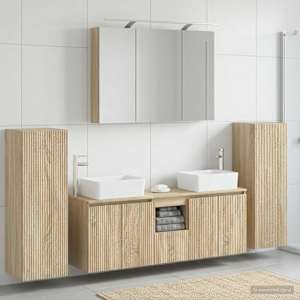 Sada koupelnového nábytku 6 pcs Dub sonoma - obrázek 4
