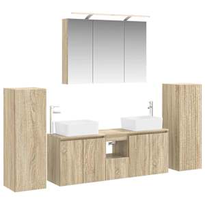 Sada koupelnového nábytku 6 pcs Dub sonoma - obrázek 2