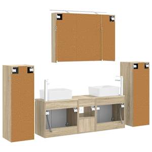 Sada koupelnového nábytku 6 pcs Dub sonoma - obrázek 9