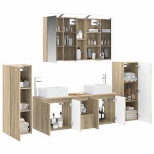 Sada koupelnového nábytku 6 pcs Dub sonoma - obrázek 3