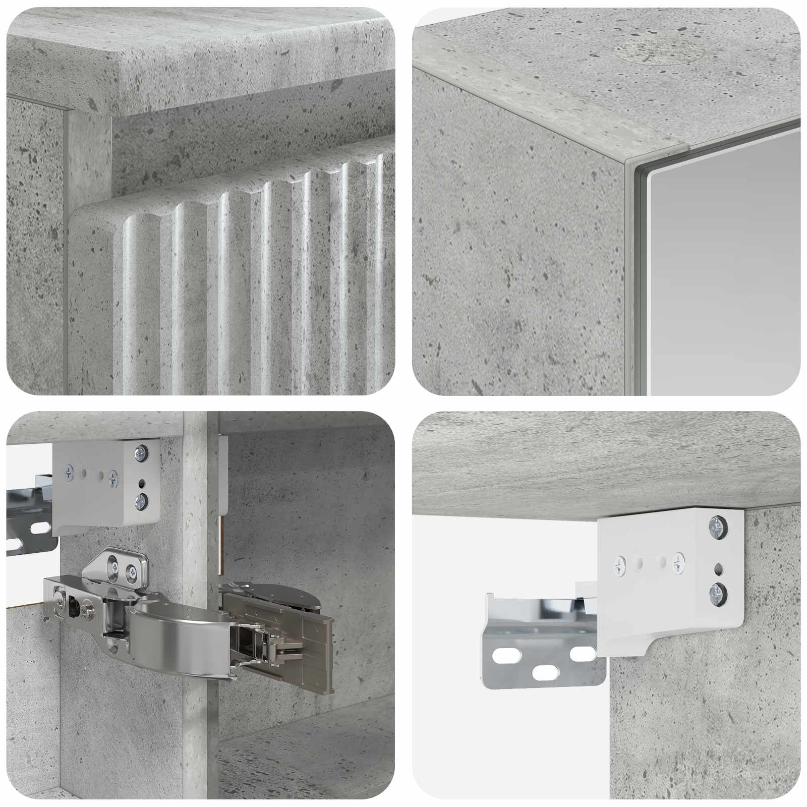 Komplet pohištva za kopalnico 6 pcs Betonsko siva - slika 10