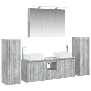 Sada koupelnového nábytku 6 pcs Betonově šedá - obrázek 2