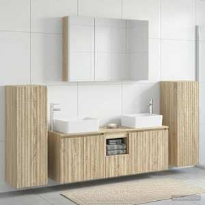 Sada koupelnového nábytku 6 pcs Dub sonoma - obrázek 4