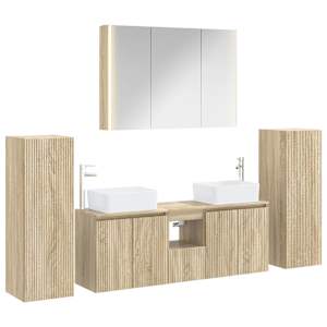 Sada koupelnového nábytku 6 pcs Dub sonoma - obrázek 2