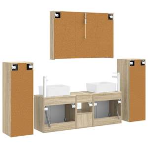 Sada koupelnového nábytku 6 pcs Dub sonoma - obrázek 9