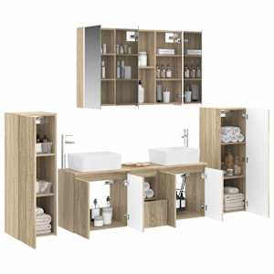 Sada koupelnového nábytku 6 pcs Dub sonoma - obrázek 3