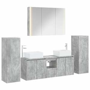 Sada koupelnového nábytku 6 pcs Betonově šedá - obrázek 2