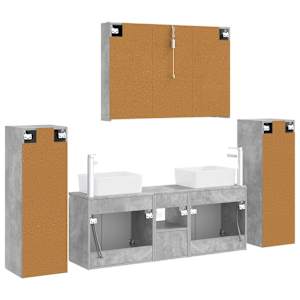 Sada koupelnového nábytku 6 pcs Betonově šedá - obrázek 9