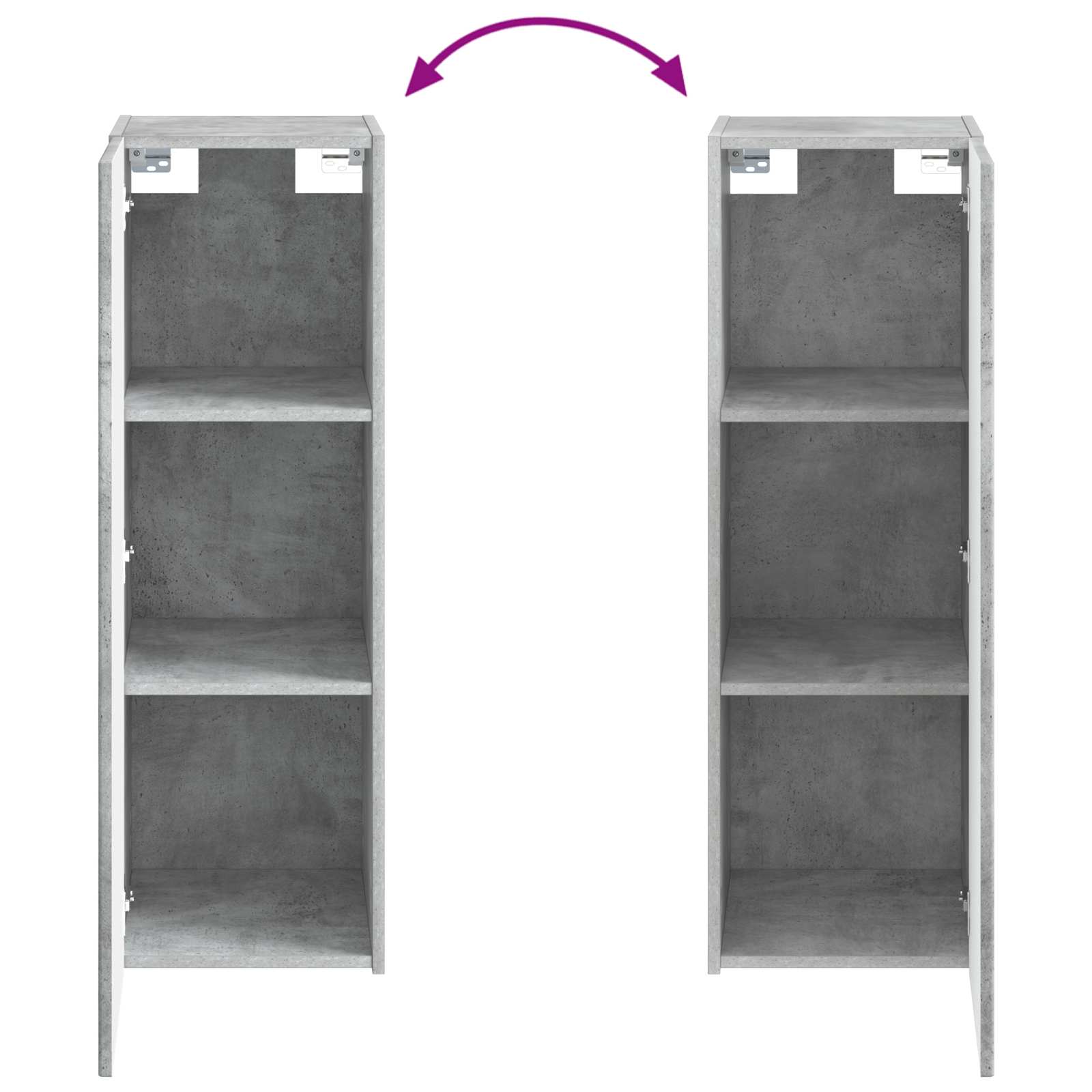 Badrumsmöbelset 6 pcs Betonggrå Konstruerat trä och glas