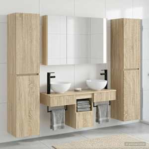 Sada koupelnového nábytku 6 pcs Dub sonoma - obrázek 4