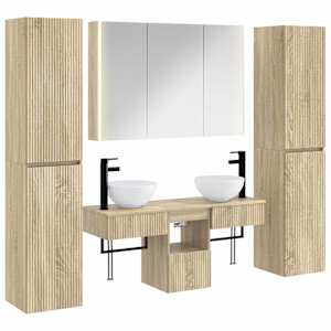 Sada koupelnového nábytku 6 pcs Dub sonoma - obrázek 2