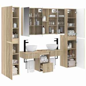 Sada koupelnového nábytku 6 pcs Dub sonoma - obrázek 3