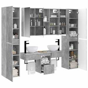 Sada koupelnového nábytku 6 pcs Betonově šedá - obrázek 3