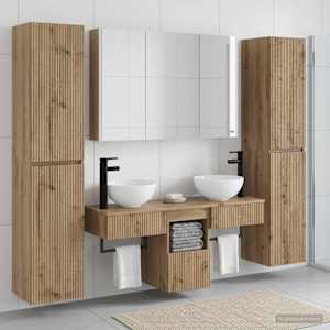 Komplet pohištva za kopalnico 6 pcs Artisan hrast