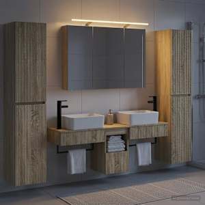 Komplet pohištva za kopalnico 6 pcs Sonoma hrast