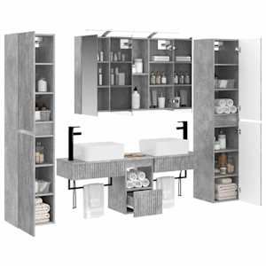 Sada koupelnového nábytku 6 pcs Betonově šedá - obrázek 3
