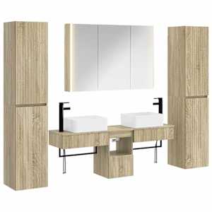Sada koupelnového nábytku 6 pcs Dub sonoma - obrázek 2