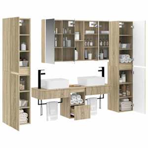 Sada koupelnového nábytku 6 pcs Dub sonoma - obrázek 3