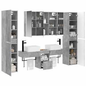 Sada koupelnového nábytku 6 pcs Betonově šedá - obrázek 3