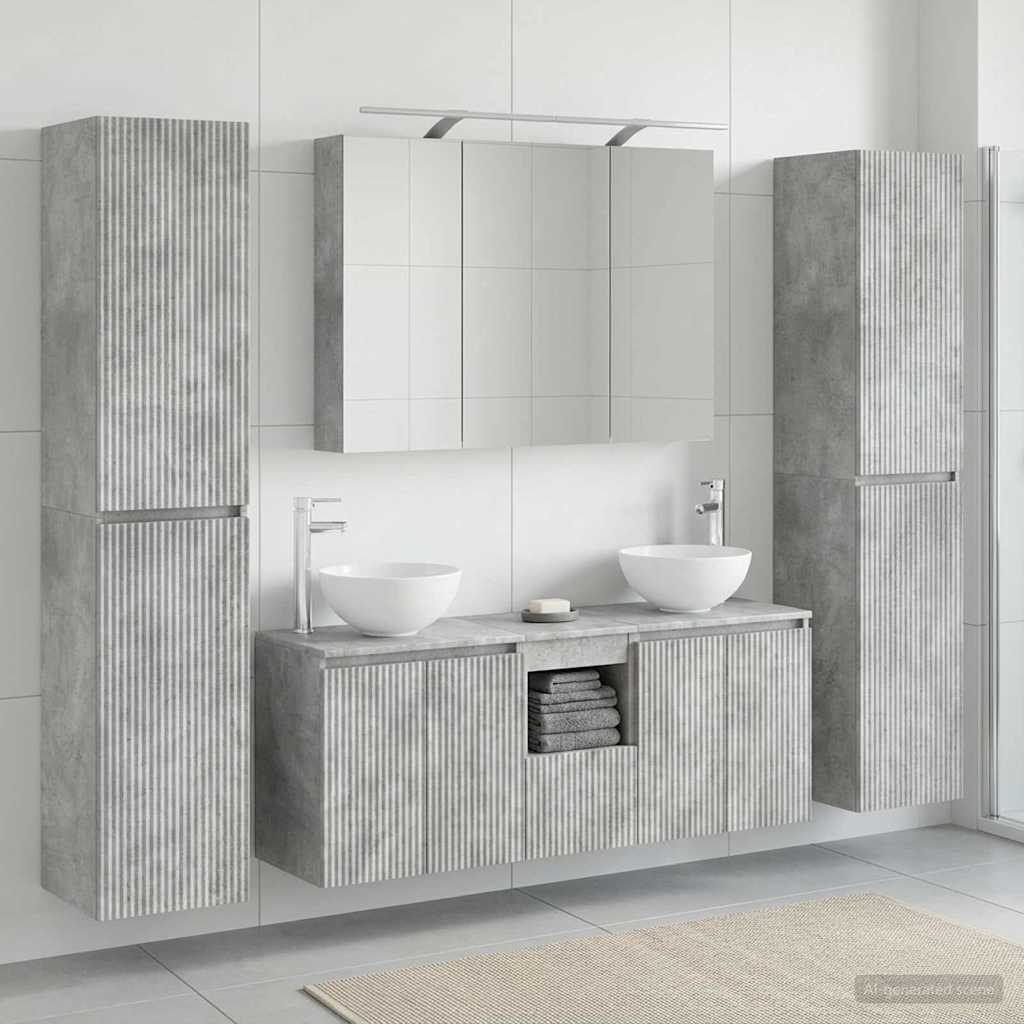 Komplet pohištva za kopalnico 6 pcs Betonsko siva - slika 4