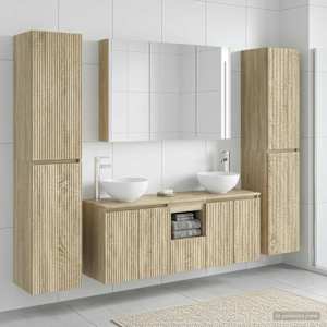 Sada koupelnového nábytku 6 pcs Dub sonoma - obrázek 1