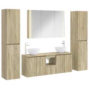 Sada koupelnového nábytku 6 pcs Dub sonoma - obrázek 2