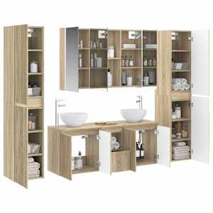 Sada koupelnového nábytku 6 pcs Dub sonoma - obrázek 3