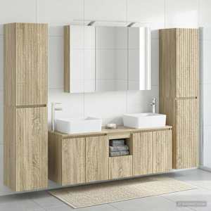 Komplet pohištva za kopalnico 6 pcs Sonoma hrast