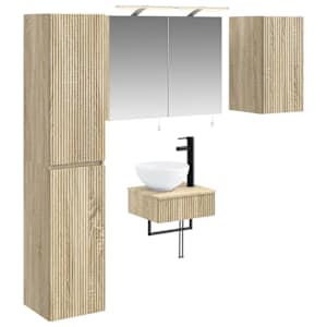 Sada koupelnového nábytku 5 pcs Dub sonoma - obrázek 2