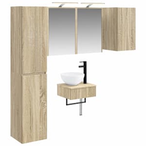 Sada koupelnového nábytku 5 pcs Dub sonoma - obrázek 2