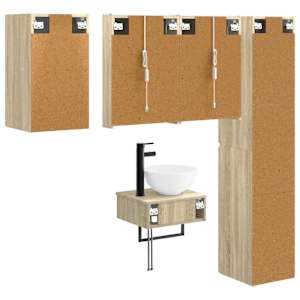 Sada koupelnového nábytku 5 pcs Dub sonoma - obrázek 9