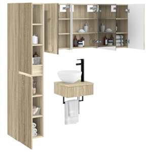 Sada koupelnového nábytku 5 pcs Dub sonoma - obrázek 3