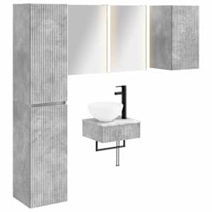Sada koupelnového nábytku 5 pcs Betonově šedá - obrázek 2