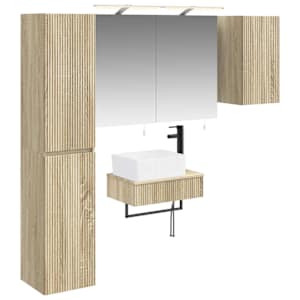 Sada koupelnového nábytku 5 pcs Dub sonoma - obrázek 2