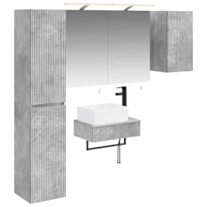 Sada koupelnového nábytku 5 pcs Betonově šedá - obrázek 2