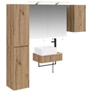 Komplet pohištva za kopalnico 5 pcs Artisan hrast
