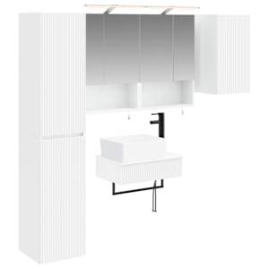 Komplet pohištva za kopalnico 5 pcs Bela