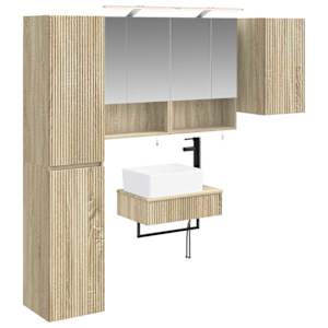 Komplet pohištva za kopalnico 5 pcs Sonoma hrast