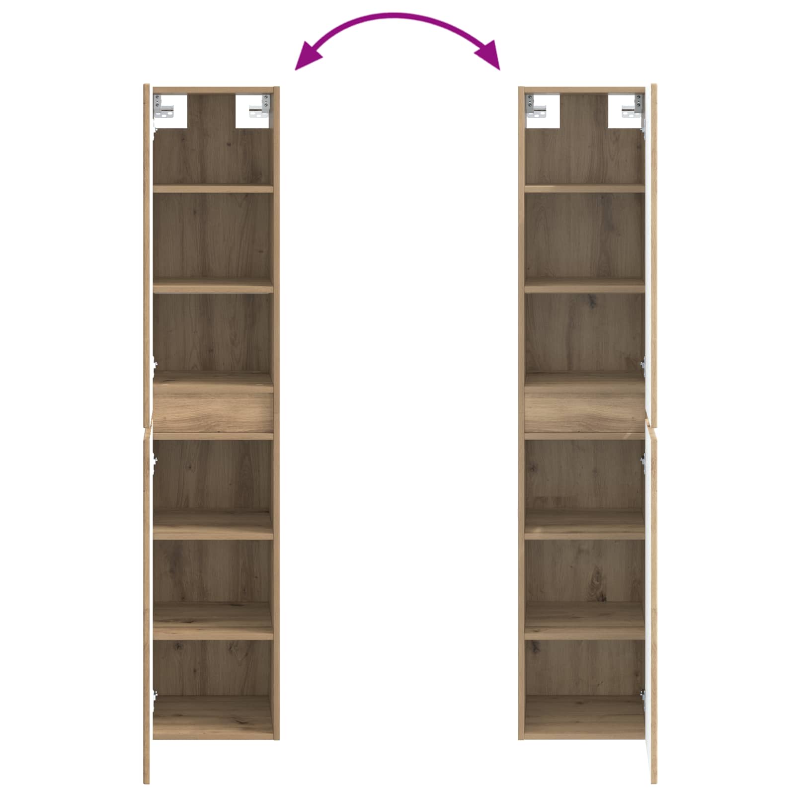 Komplet pohištva za kopalnico 5 pcs Artisan hrast - slika 8