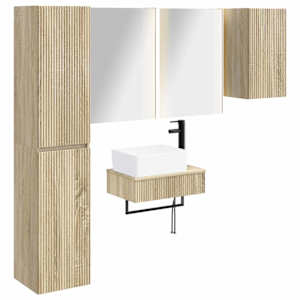 Sada koupelnového nábytku 5 pcs Dub sonoma - obrázek 2