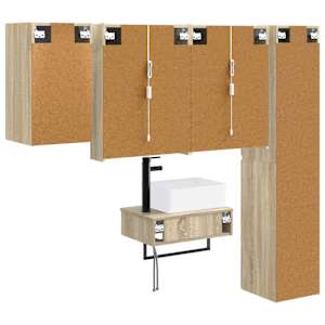 Sada koupelnového nábytku 5 pcs Dub sonoma - obrázek 9