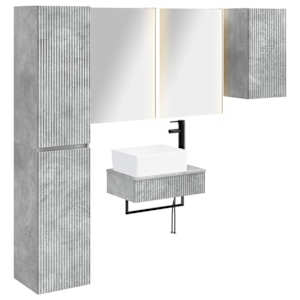 Sada koupelnového nábytku 5 pcs Betonově šedá - obrázek 2
